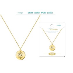 Colgante Ojo Turco Acero Dorado - Coleccion Colgantes amuletos